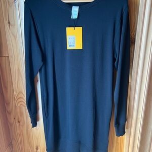 NWT Lolë Black Long Sleeve Sweater Dress XS